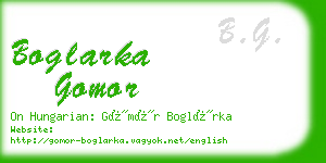 boglarka gomor business card